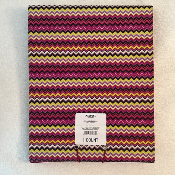 MISSONI FOR TARGET FILE FOLDER WITH 3 INSERTS/ NEW! - Picture 3 of 16